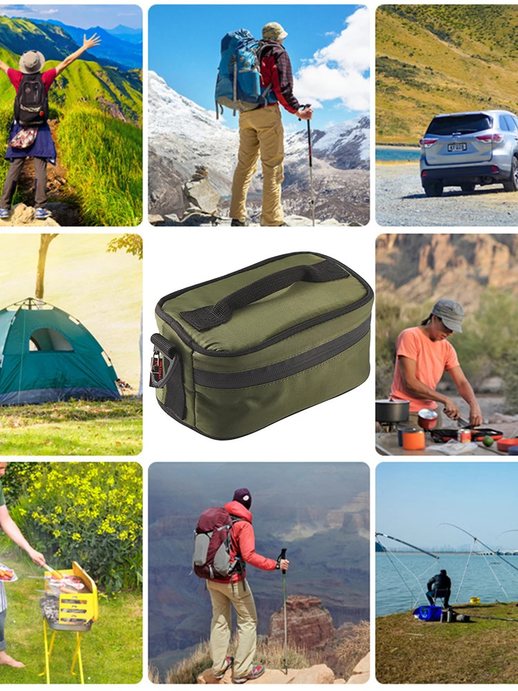 Ship from US Portable Lunch Bag Aluminum Foil Insulated Bento Thermal Box Lunchbox Camping Accessories 250227FBB