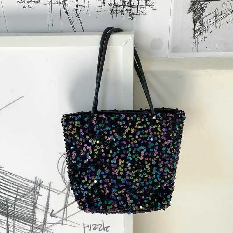 New Arrival New Sequined Shoulder Bags Chic Unique Design Bucket Bag Shing Basket Bag Crossbody Bag Designed Bags T250227