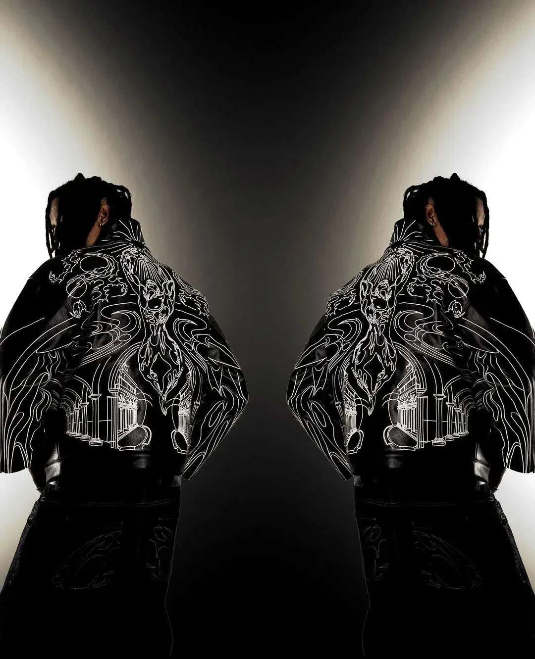 Hip Hop Rock Letter Print Pattern Retro Y2k Gothic Men Outdoor Sports Jacket Black Thick Haruku Personality Loose ZipperJacket
