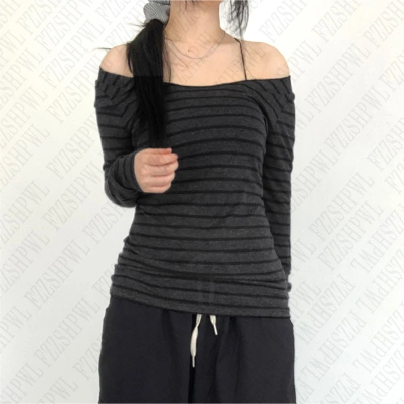 Harajuku Retro Aesthetic Y2K Emo Girls Long Sleeve Tops Goth Punk Rock Hip Hop Fashion TShirts Sexy Slim Chic Womens Streetwear 250226