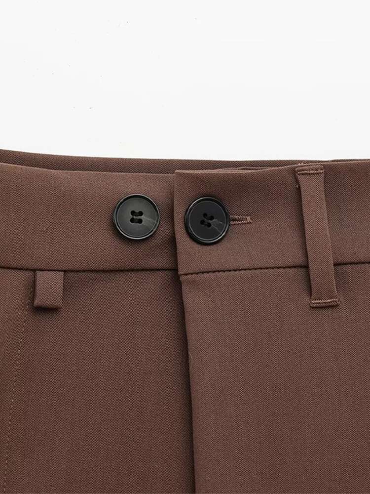 Elegant Office Women's Pant Sets Casual Turn-Down Collar Lace Up Pocket Coat High Waist Long Trousers Spring Lady Suit Commuting