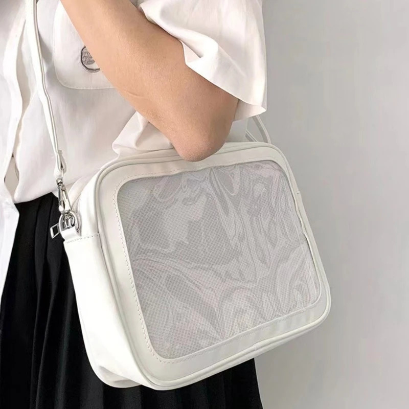 Female Ita Crossbody Bag Womens Transparent Messenger Bag Girls Cute-Lolita Shoulder Bag Teens Fashion Satchels Bag Ins 250221