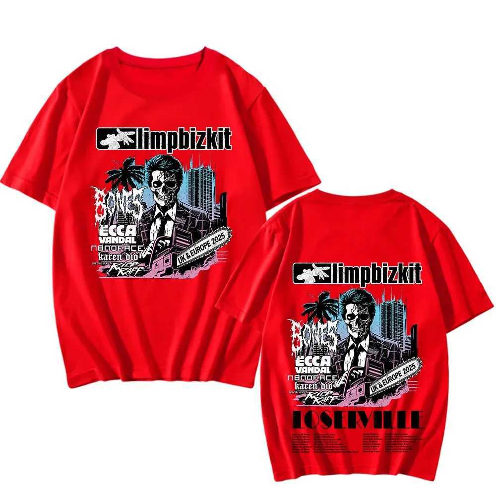 Limp Bizkit UK and Europe Tour 2025 T-shirt Rap Rock Vintage Cotton Ts New Enjoy First Tshirts Unisex Fashion Crewneck Clothes X250227