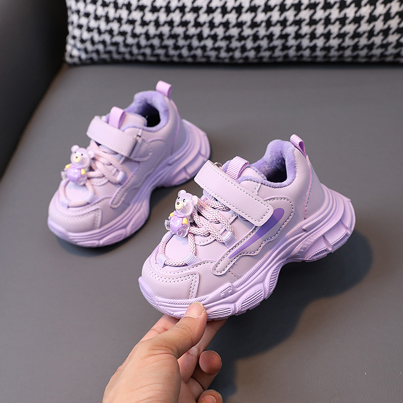 Kids Shoes for Boys Girls Sports Shoes New 2025 Cartoon Bear Children Shoes Leisure Soft Kids Sneakers Non-slip Cute Baby Shoes Sizes US5.5C-US12.5C 0