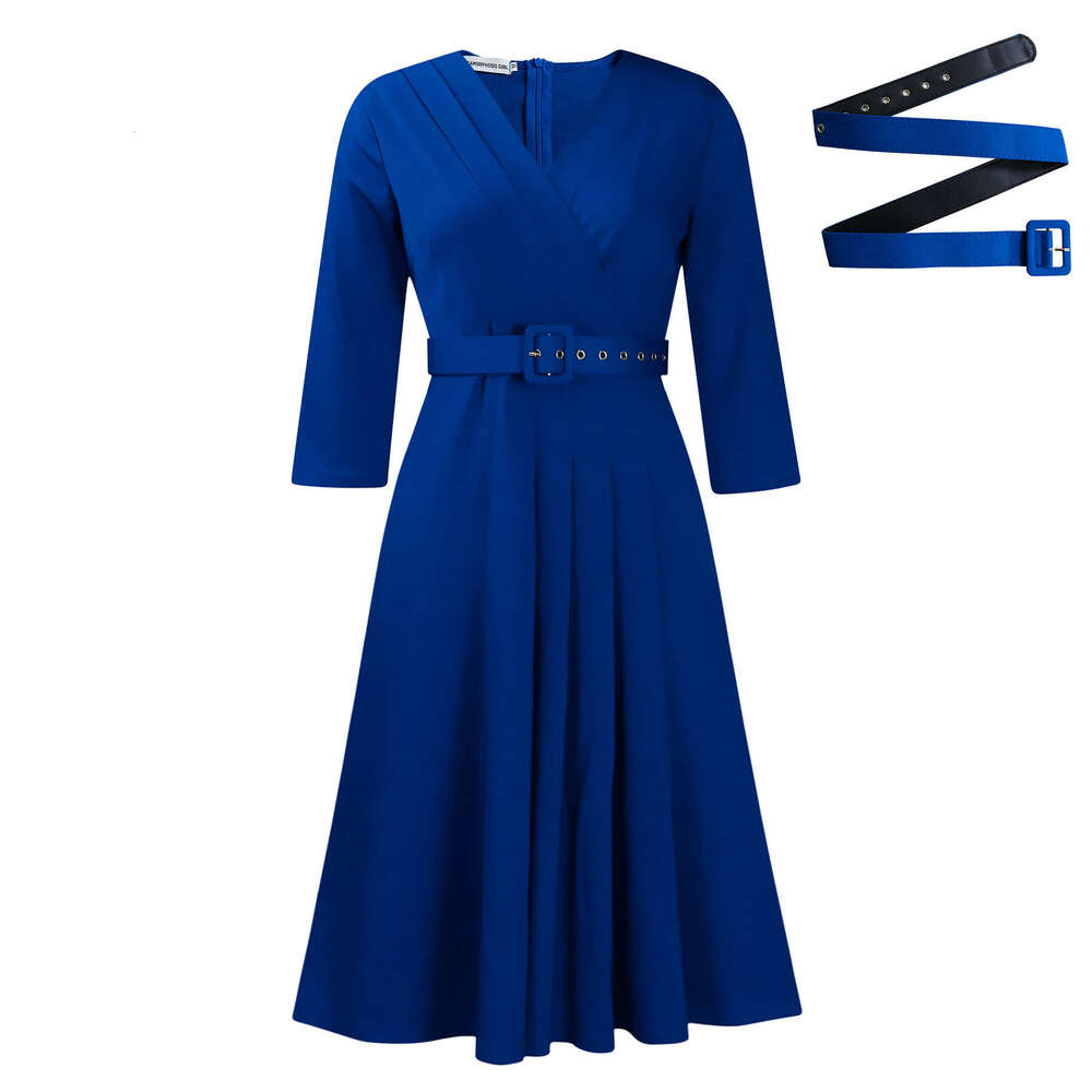 D507 women's V-neck fashionable pleated elastic African dress 2025 new temperament chic elegant clothing