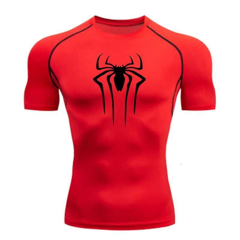 2025 Summer New Tight Shirt Designer T-shirt Carnival Gym Super Hero Sports Running Rashgard Top T-shirt Men's Breathable Quick Drying Short Slee
