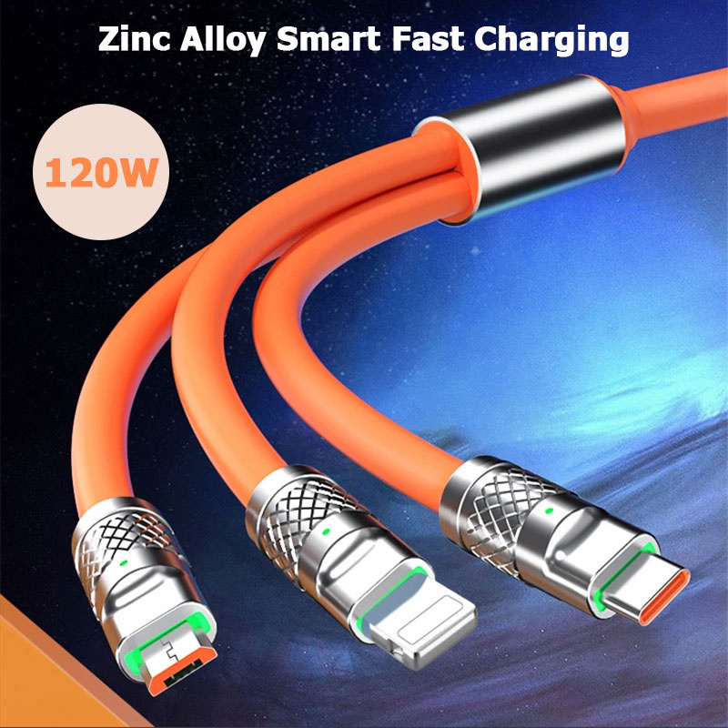 120w 6a Super Fast Charge PD Type C Liquid Silicone Cable Quick Charging For iPhone 16 15 Huawei Xiaomi Charger Cord 1.2M 2M Usb Usb C to C Charger Ca