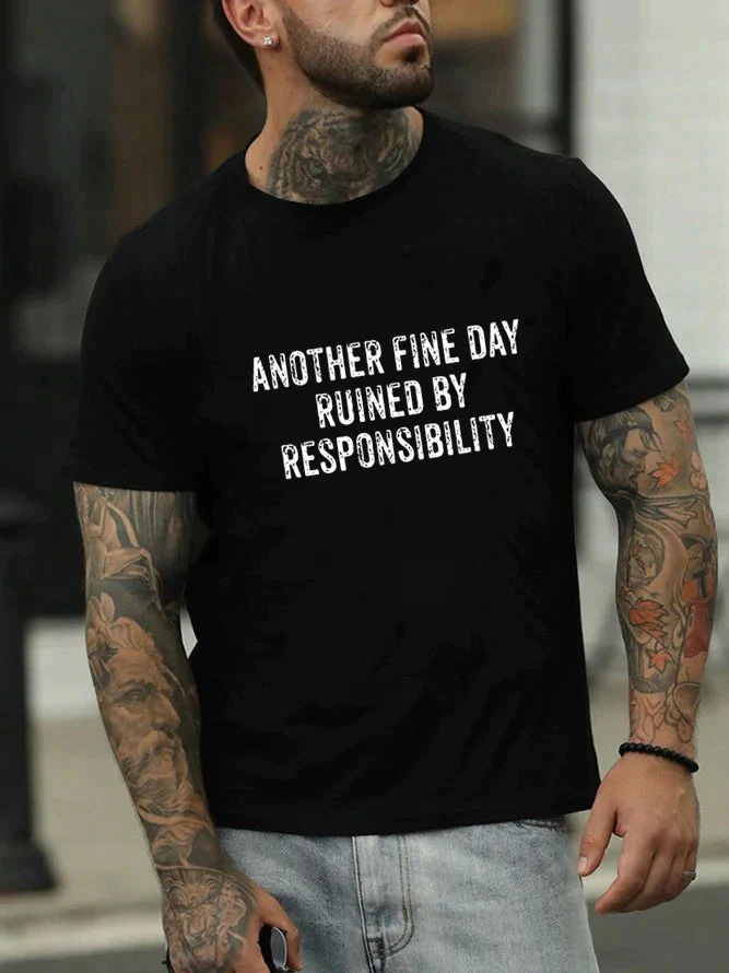 2025 New European Men's Cotton Short Sleeved Summer English Letter Printed T-shirt Men's Top