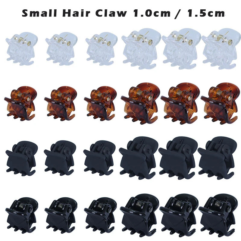10PcsLot Hair Claw Clips for Women 10 15cm Small Black Brown Transparent Plastic Mini Claws Kids Styling Accessories 250218