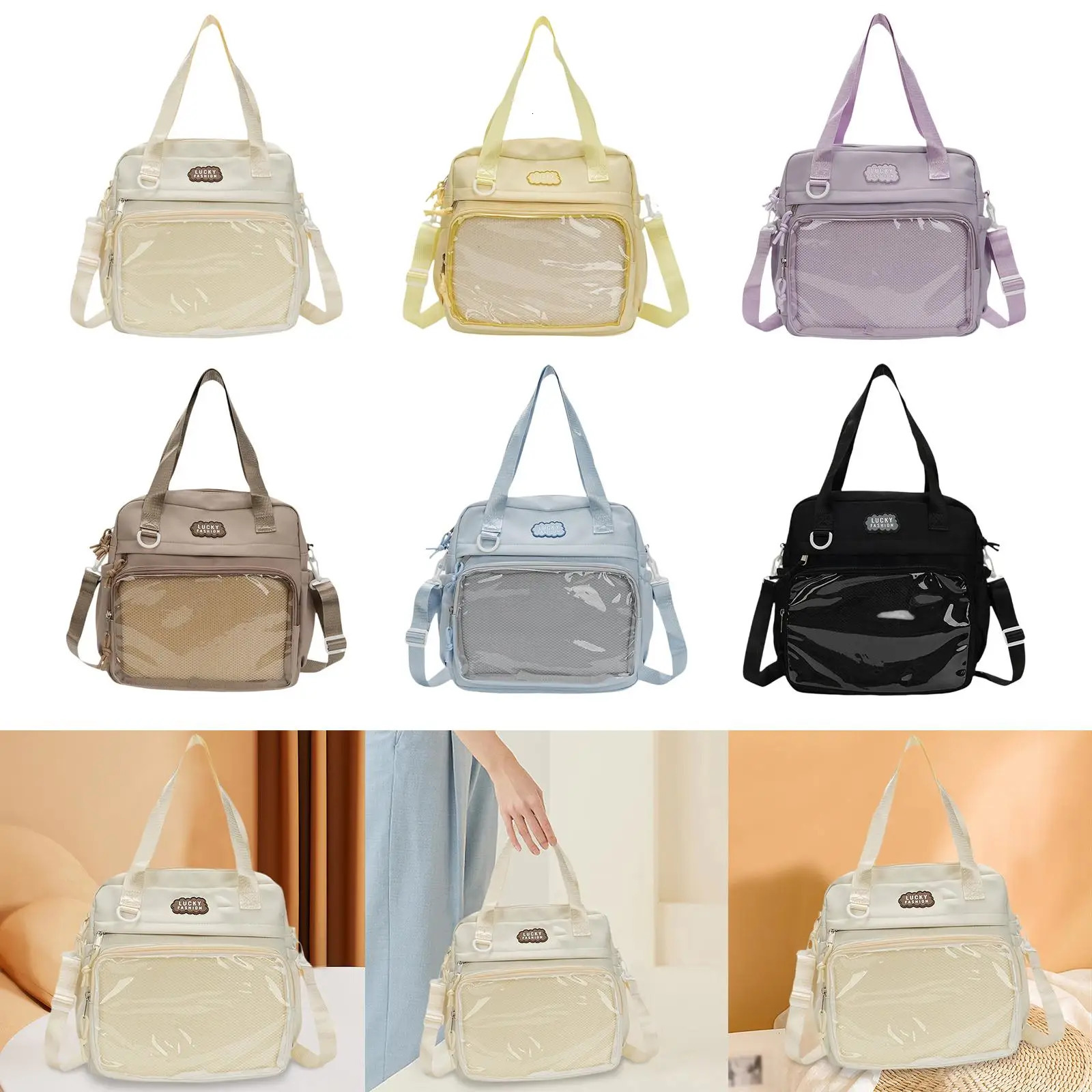 Ita Bag Portable Itabag Removable Shoulder Strap Pins Bag Uniform Bag for Anime Display Cosplay Party Favor Pin Display Women 250221