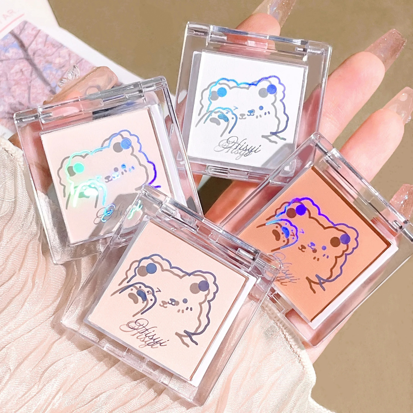 Long Lasting Matte highlights with eyeshadow tray Shiny glitter for natural contours of all skin tones orange and white 250219