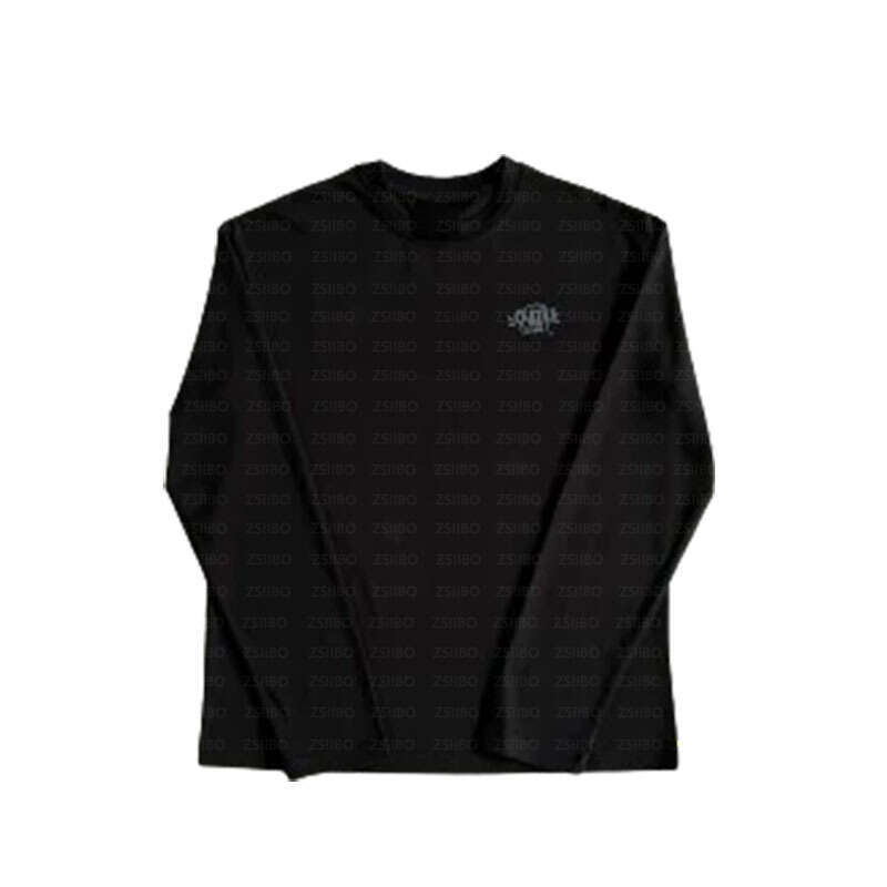 Kpop Harajuku Personalized Fashion Casual Y2K Letter Printed Hooded Round Neck Long Sleeve T-shirt