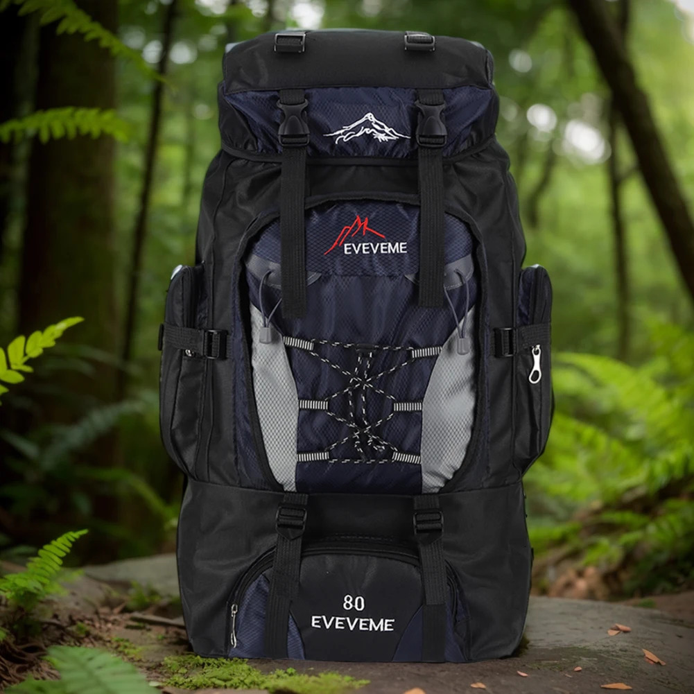 Ship from US 80L Outdoor Mountain Backpack Waterproof Sports Travel Camping Hiking Storage Bag Climbing Hunting Fishing 250227FBB