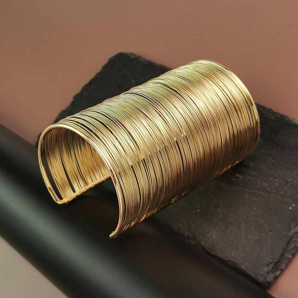Womons Indian Statement Cuff Bracelet Bangle 10cm Long African Bangles For Women Fashion Jewelry Opening Alloy Accessories Big 250227