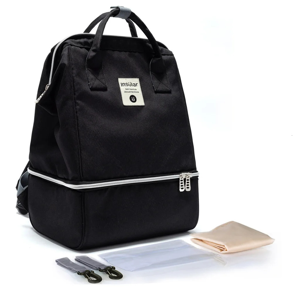Mommy Mother and Baby Backpack Outing Bag Fashion Portable Shoulder Large Capacity Multi functional Shoulder Multi functional 250227
