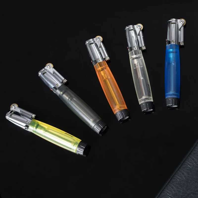 Creative Slender Floating Flame Butane Lighter Grinding Wheel Open Flame Portable Lighter Mens Cigar Accessories W250418