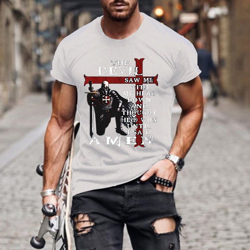 2025 summer new letter round neck pullover casual short sleeved men's T-shirt