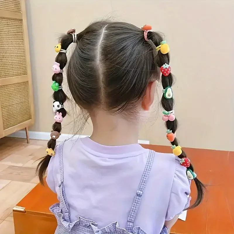 50 pieces of childrens rubber bands hair accessories cute hair accessories friendly threads summer baby thumb rings hair accessories 250227
