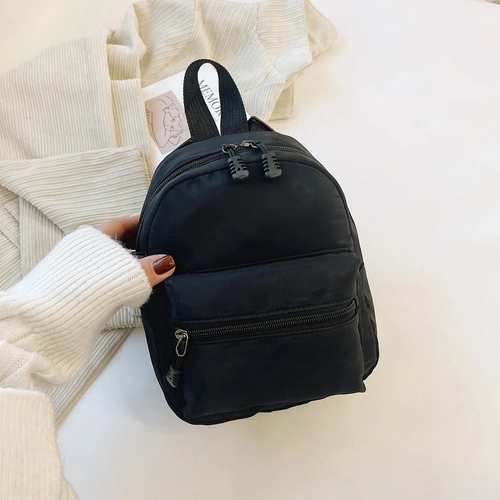 Ship from US Fashion Women Mini Backpack Solid Color Quality Small Backpacks Simple Casual Student schoolbag Bookbags Travel 250228FBB