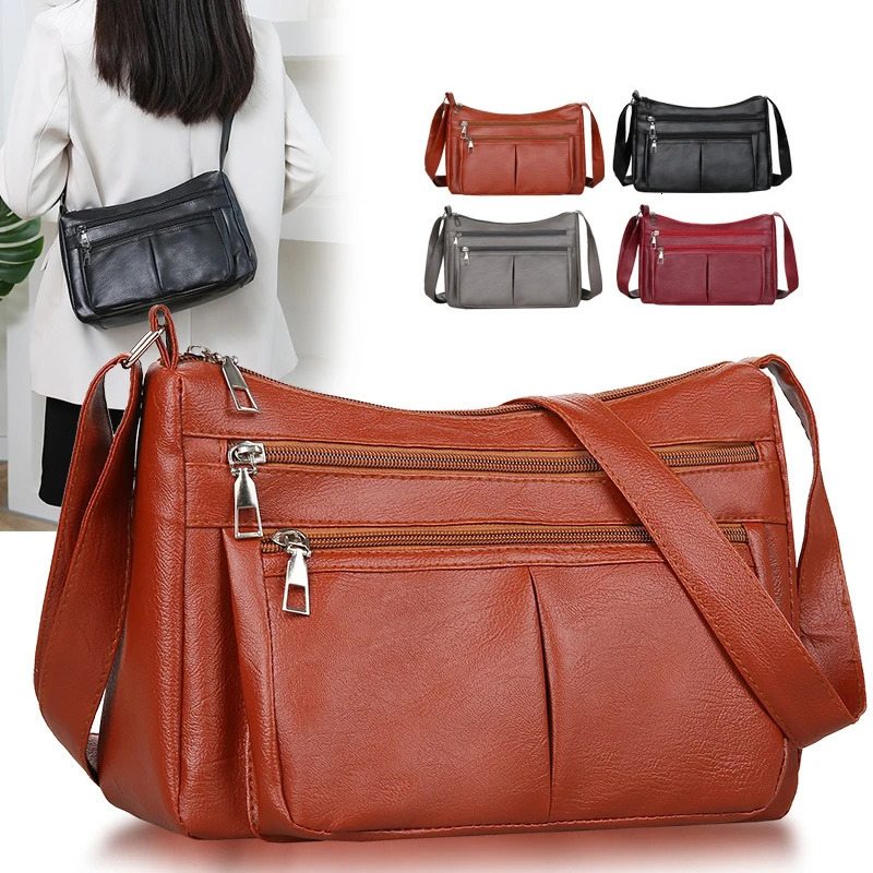 Womens Bag 2024 Trend Korean Handbags Ladies Shoulder Bags Soft Leather Fashion Versatile Crossbody 250221