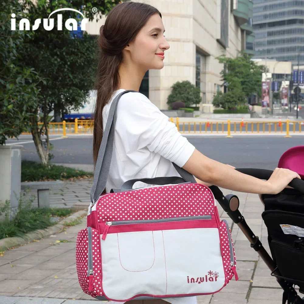 Diaper Bags Insular Multi-functional Baby Diaper Bags Waterproof Mommy Nappy Changing Bag Fashion Messenger Bag Mum Stroller Bags For Baby Y250227IBD3