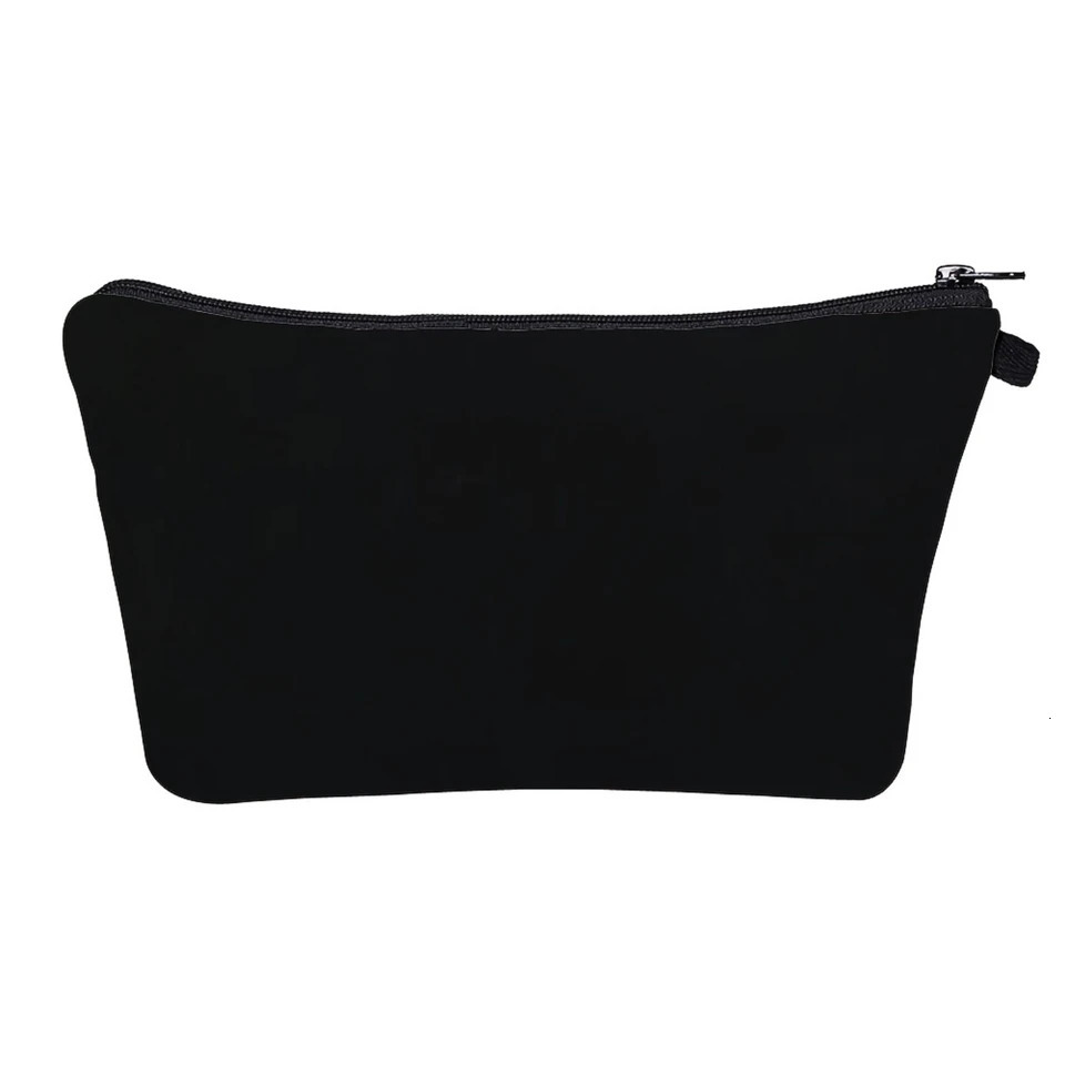 Ship from US Small Waterproof Cosmetic Bag Compact Travel Makeup Pouch for Women Perfect Toiletries and Beauty Sleek Black Color white 250227FBB