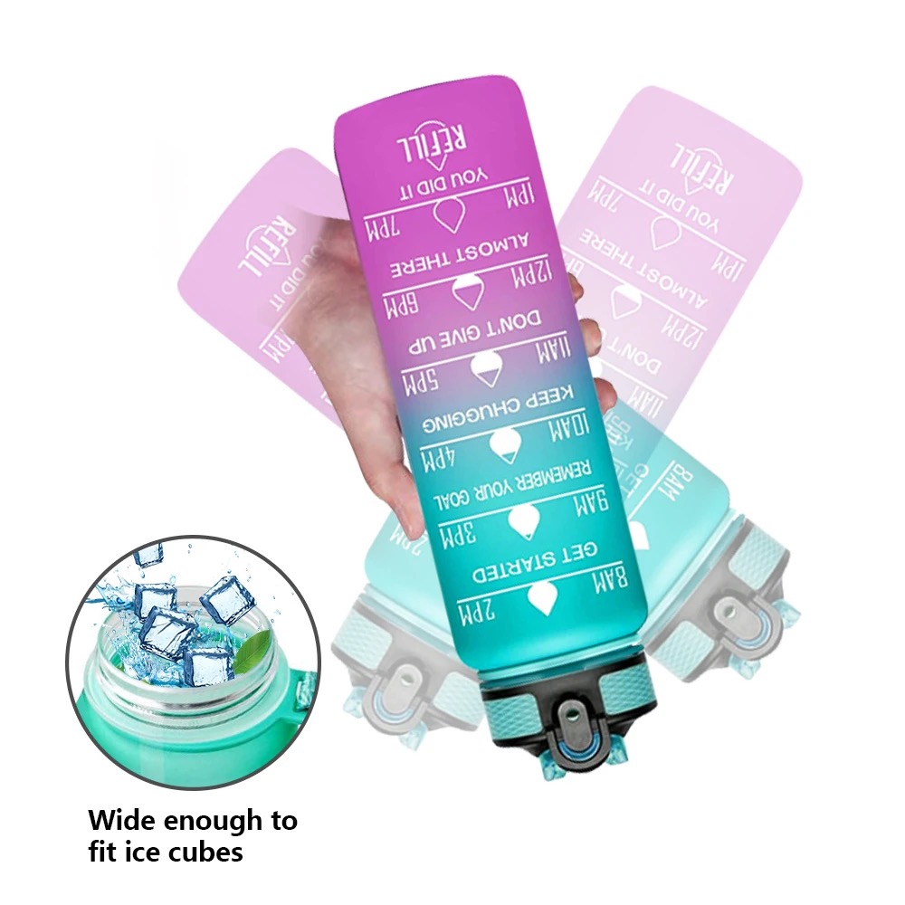 High Capacity BPA Free Portable Plastic Sports Water Bottle for Gym Outdoor