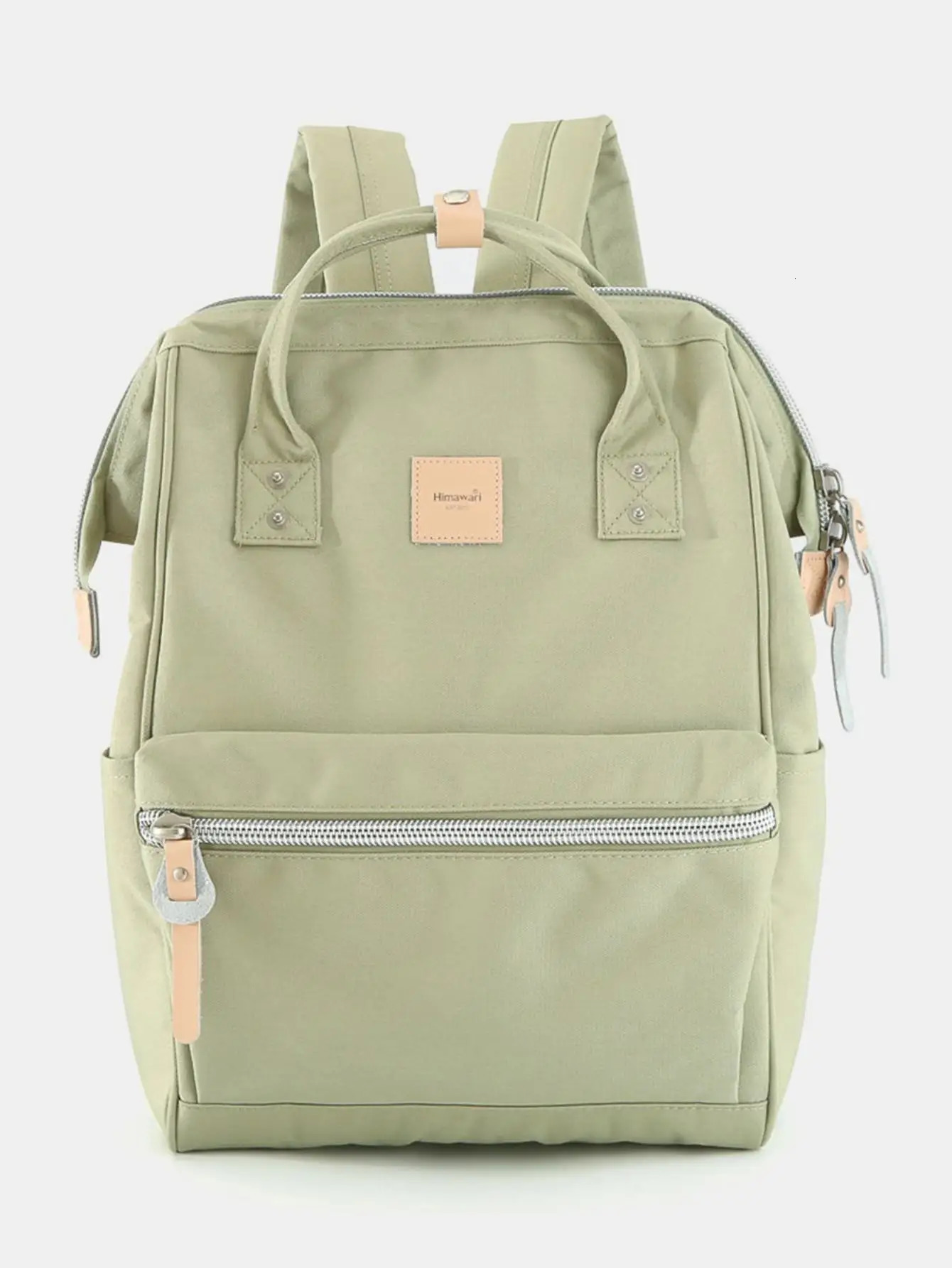 Ship from US Womens casual backpack fashionable waterproof canvas bag with multiple layers of pockets multicolor options top handle and adjustable S 2