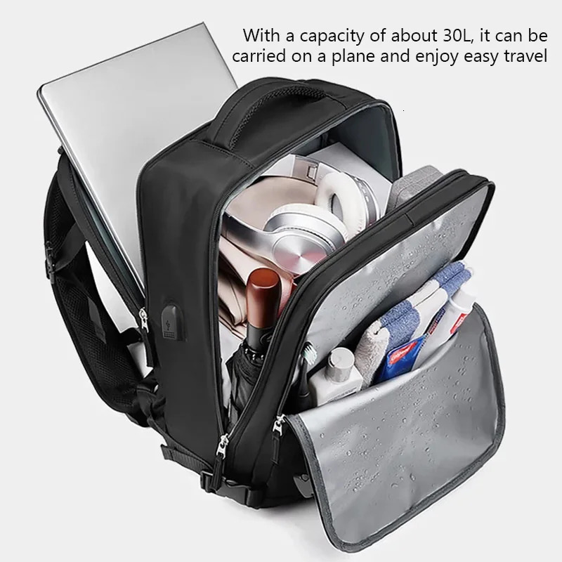 Ship from US Mens Large Travel Backpack 40x28x15 Cabin Bag for Women Airline Approved Waterproof Laptop Executive Work 250227FBB