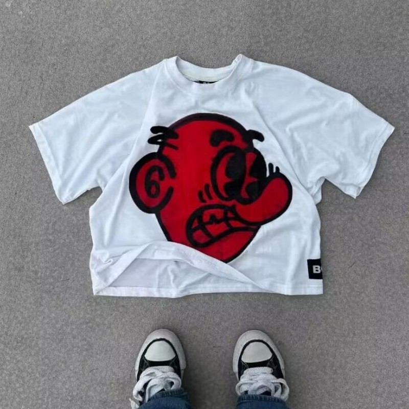 Women t shirt Y2K Harajuku Shirt 100% cotton Hip Hop mens t shirt cp tshirt Summer Loose Fashion Casual Luxurys Clothing High Quality Unisex Couple To