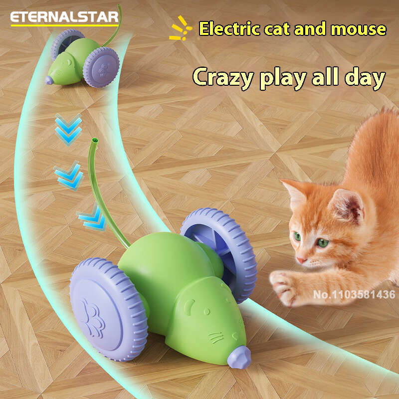 DHpet Cat Toys Smart Electric Mouse Car Cat Amusement Stick Self-entertainment Pet Car Cat Supplies Automatic Cat Toy