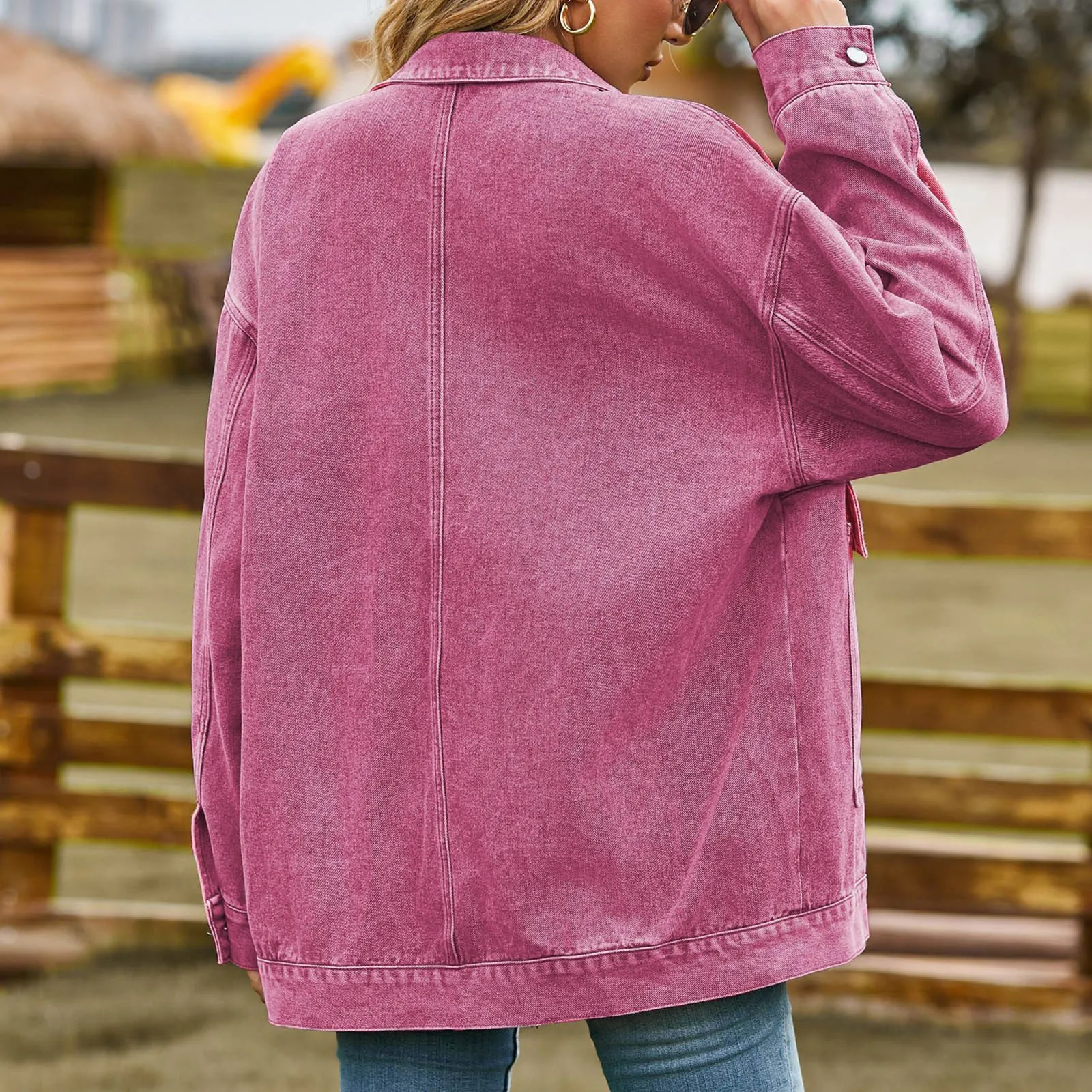 Autumn Winter Cropped Jacket For Women Short Coat Slim Retro Classic Loose Denim Casual 250227