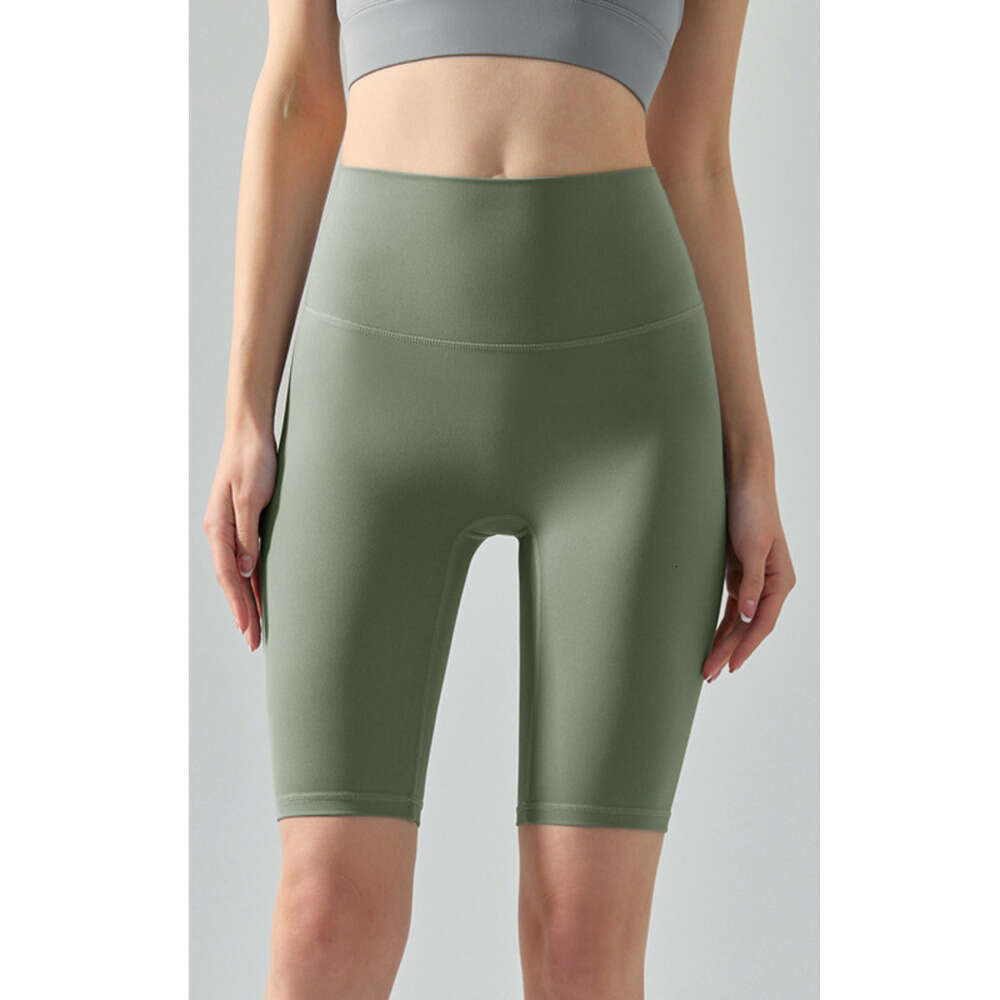 Cool without size, women's tight yoga pants, nude sports fiess high waist hip lifting cycg shorts, 2025 new style, chic and elegant clothing