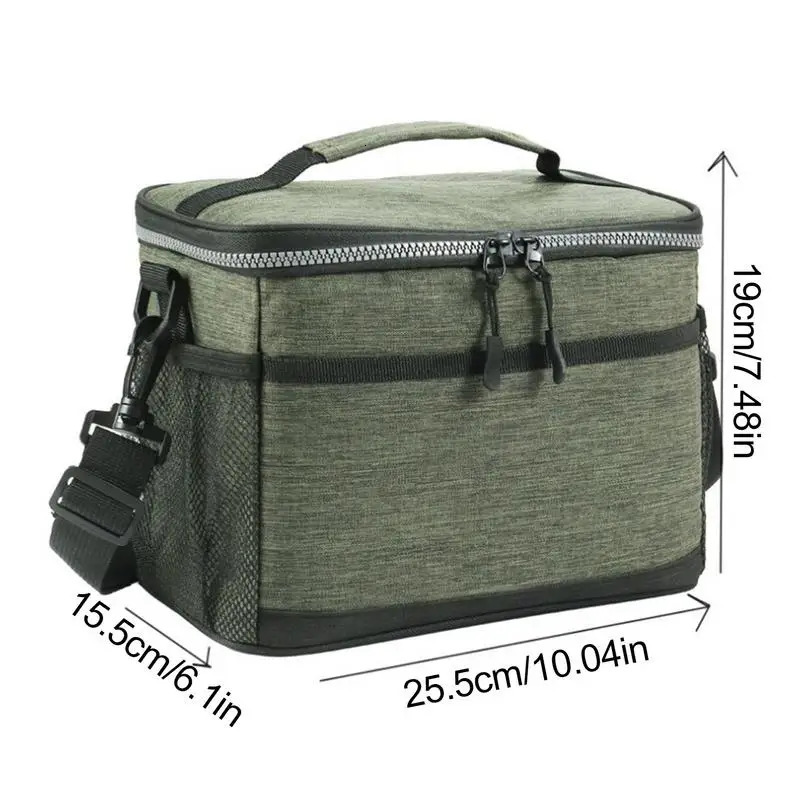 Ship from US Portable leakproof insulated bag Large capacity lunch Outdoor refrigerated Adjustable shoulder strap 250227FBB