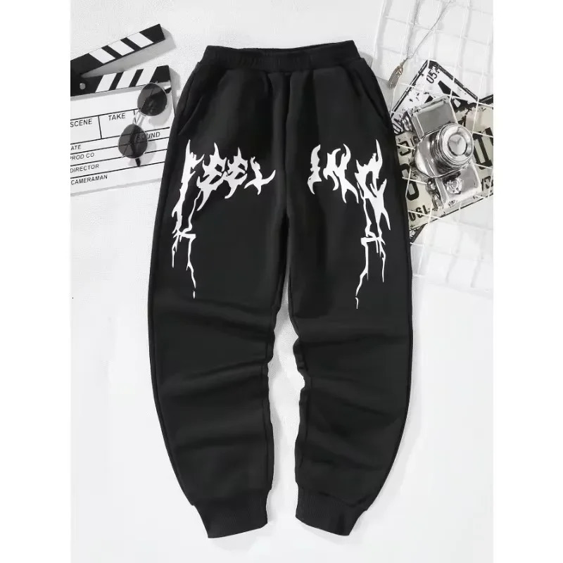2025 Trend Men Sweatpants Oversized Joggers for Women Streetwear Sport Jogging Fleece Warm Trousers Clothes 250227