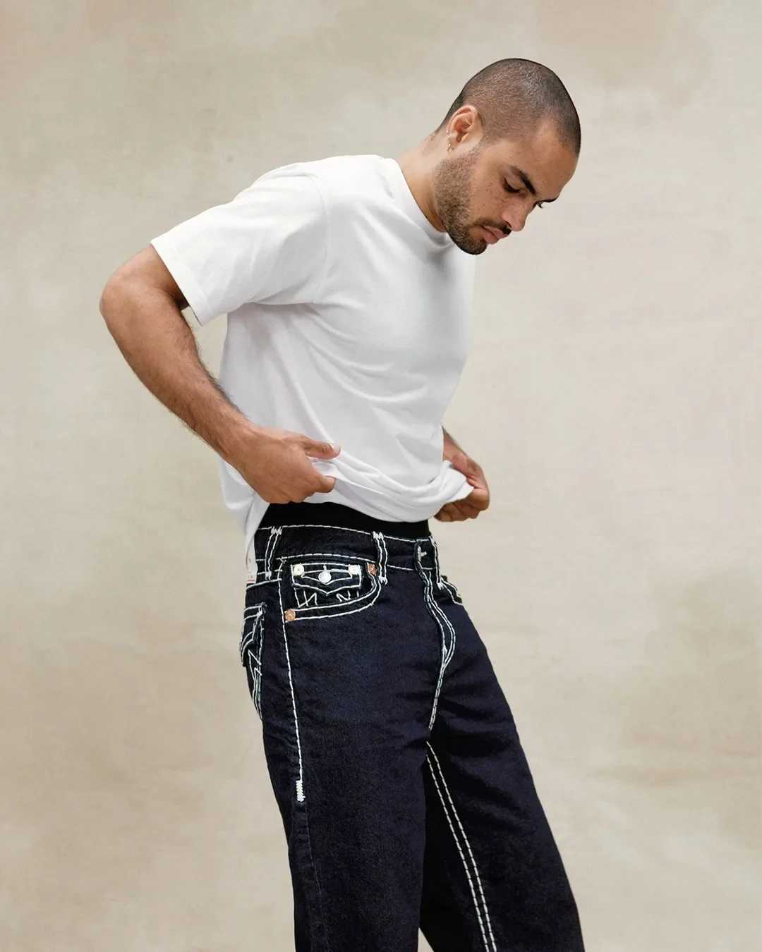 Harajuku New Buddha Y2k Jeans High Waist Straight Leg Wide Leg baggy jeans Denim Black Cargo Pants Gothic Men Clothing X250227