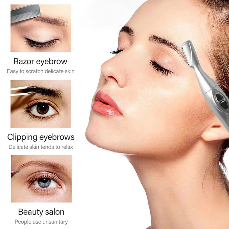 Electric Eyebrow Trimmer Mens And Womens Automatic Eyebrow Trimmer Portable Hair Removal Beauty Trimmer Beginner Beauty Tool 250224