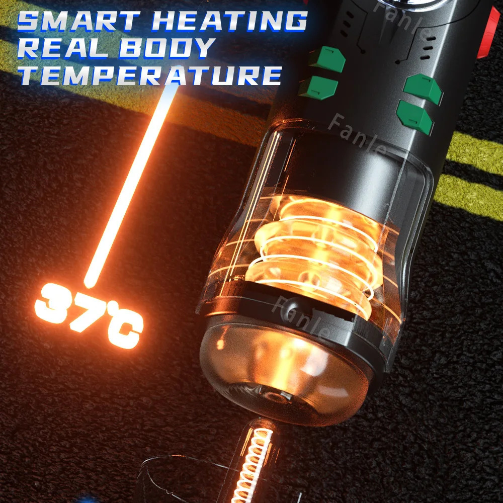 Male Masturbation Cup Telescopic Heated Sucking pocket Blowjob Sex Machines Toy Adult Goods for Men Vagina Masturbator 250210