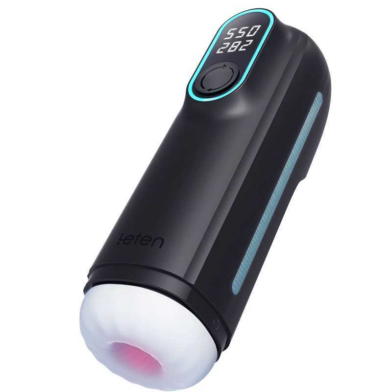 Leten Automatic 40mm Piston Telescopic Masturbation Cup Sucking Oral Deep Throat Oral Heating Vaginal VibratorXJ250408