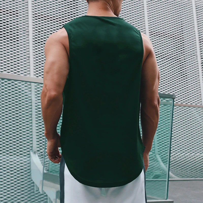 Summer Gym Tank Top Men Mesh Clothing Quick Dry Bodybuilding Sleeveless T Shirt Fitness Singlets Basketball Sports Muscle Vest 250227