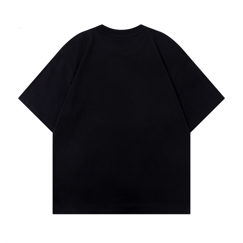 2025 New Fun Apple Printed Loose Round Neck Short Sleeve T-shirt Trendy Suitable For Men's Fashion Brand Casual Top