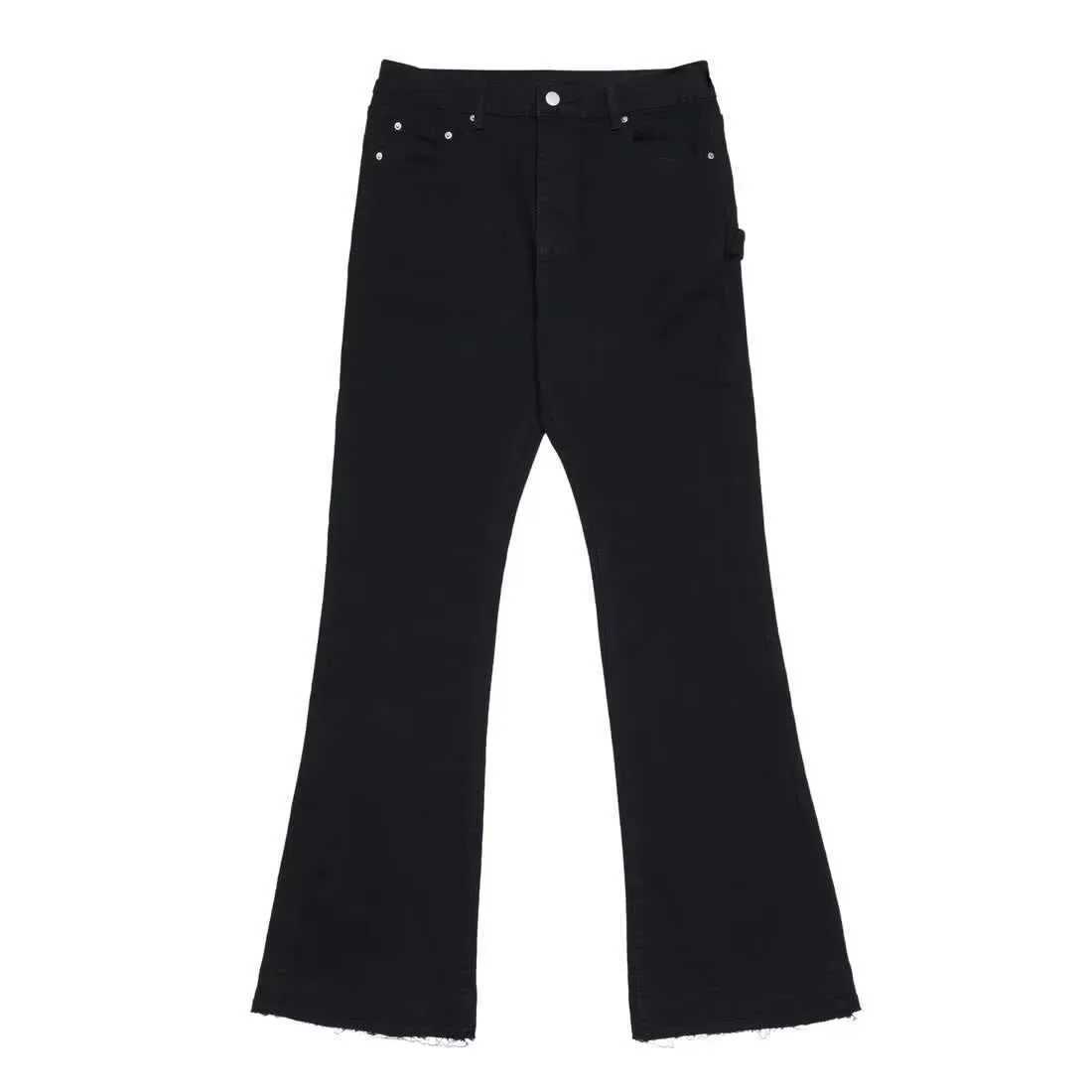 American Style Vintage Slimming Versatile Jeans For Men Summer Thin Loose Fit Bell Bottom Pants Black Trendy Brand High Street L X250227