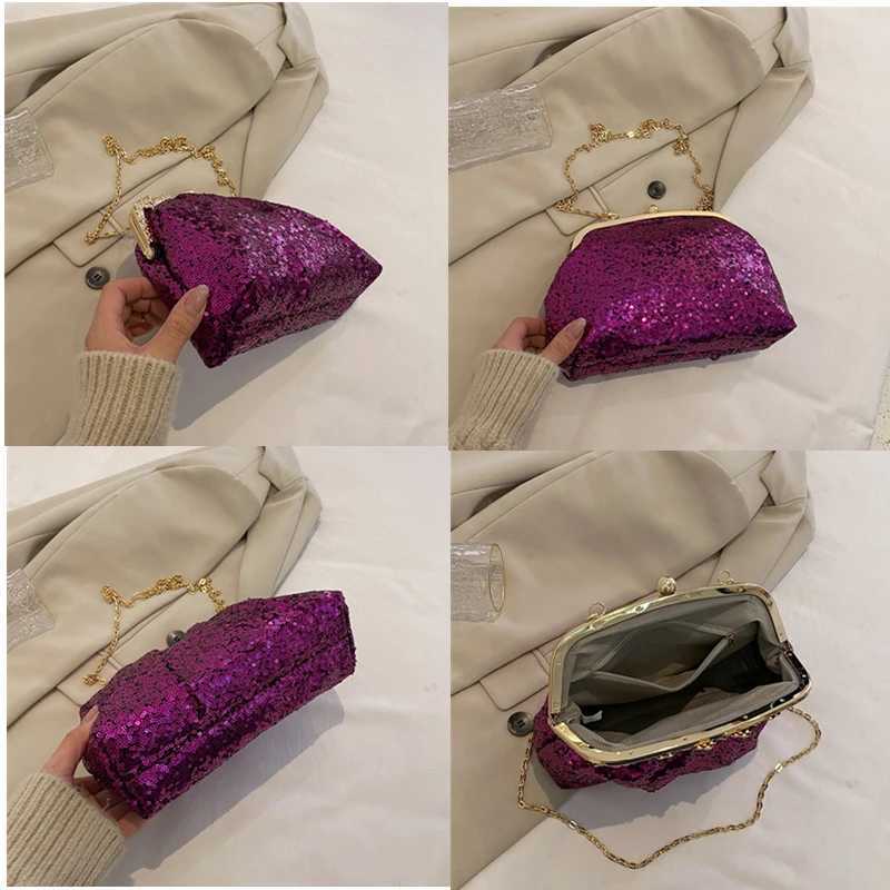 New Arrival Fashion Women Bag Evening Clutch Bag Diamond Sequin Wedding Clutch Purse and Handbag Party Banquet Chain Shoulder Messenger Bag T250227