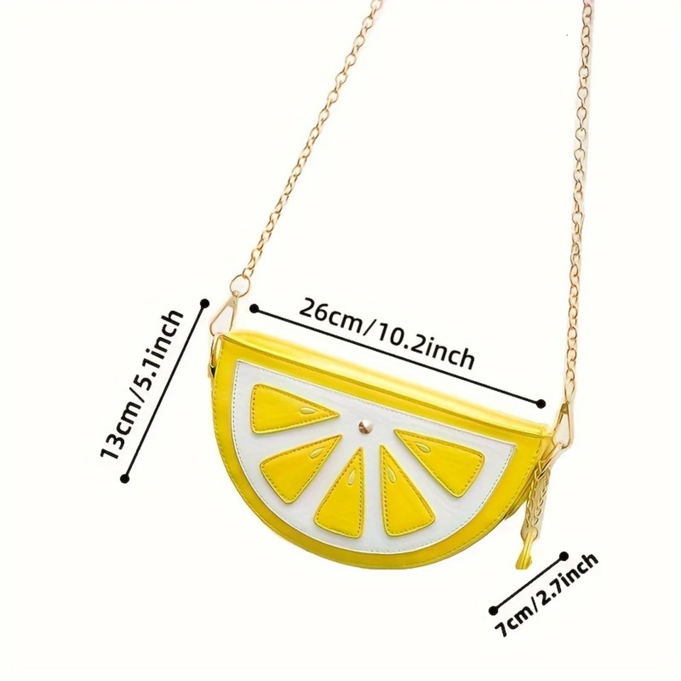 Ship from US Fruit Shaped Crossbody Bag For Women Watermelon Lemon Purse 250227FBB