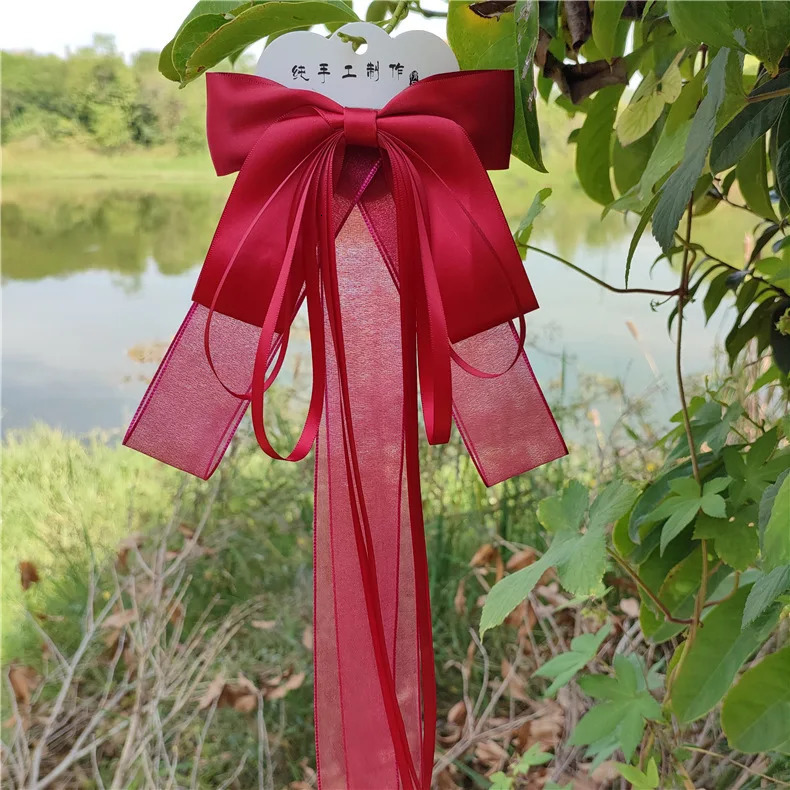 30pcs solid color streamers hair clips kid toddler handsome gorgeous hair bows girls yarn beautiful hair accessories 250227