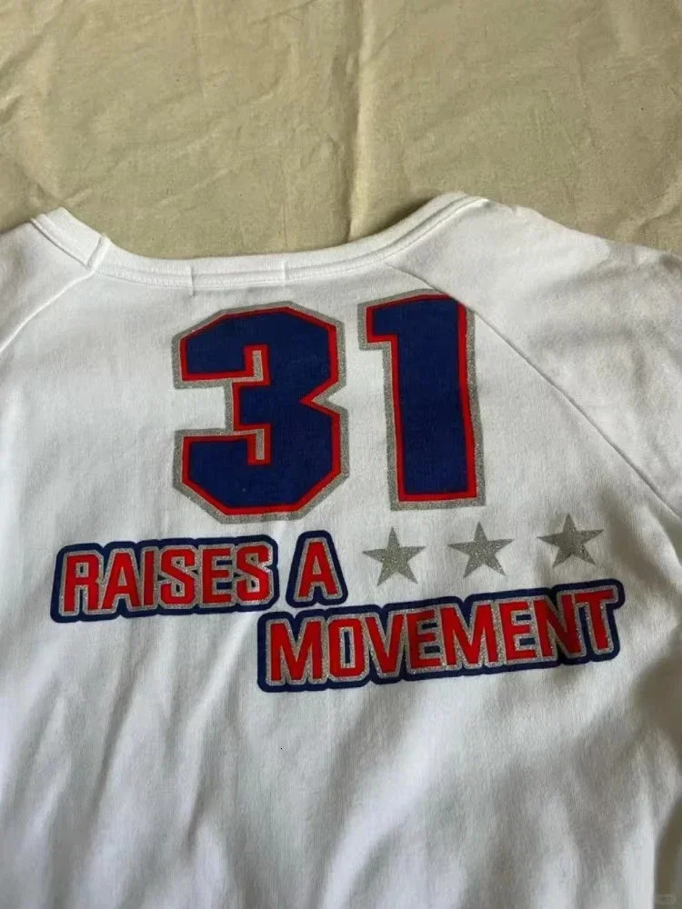 HOUZHOU Vintage Y2k Women Tshirts White Grunge Graphic Long Sleeve Harajuku 2000s Aesthetic Streetwear American Retro 250226