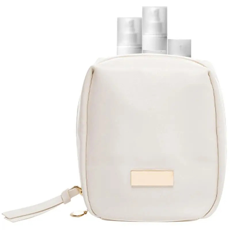 Ship from US Cosmetics travel bag PU waterproof makeup organizer reusable box with zipper 250227FBB