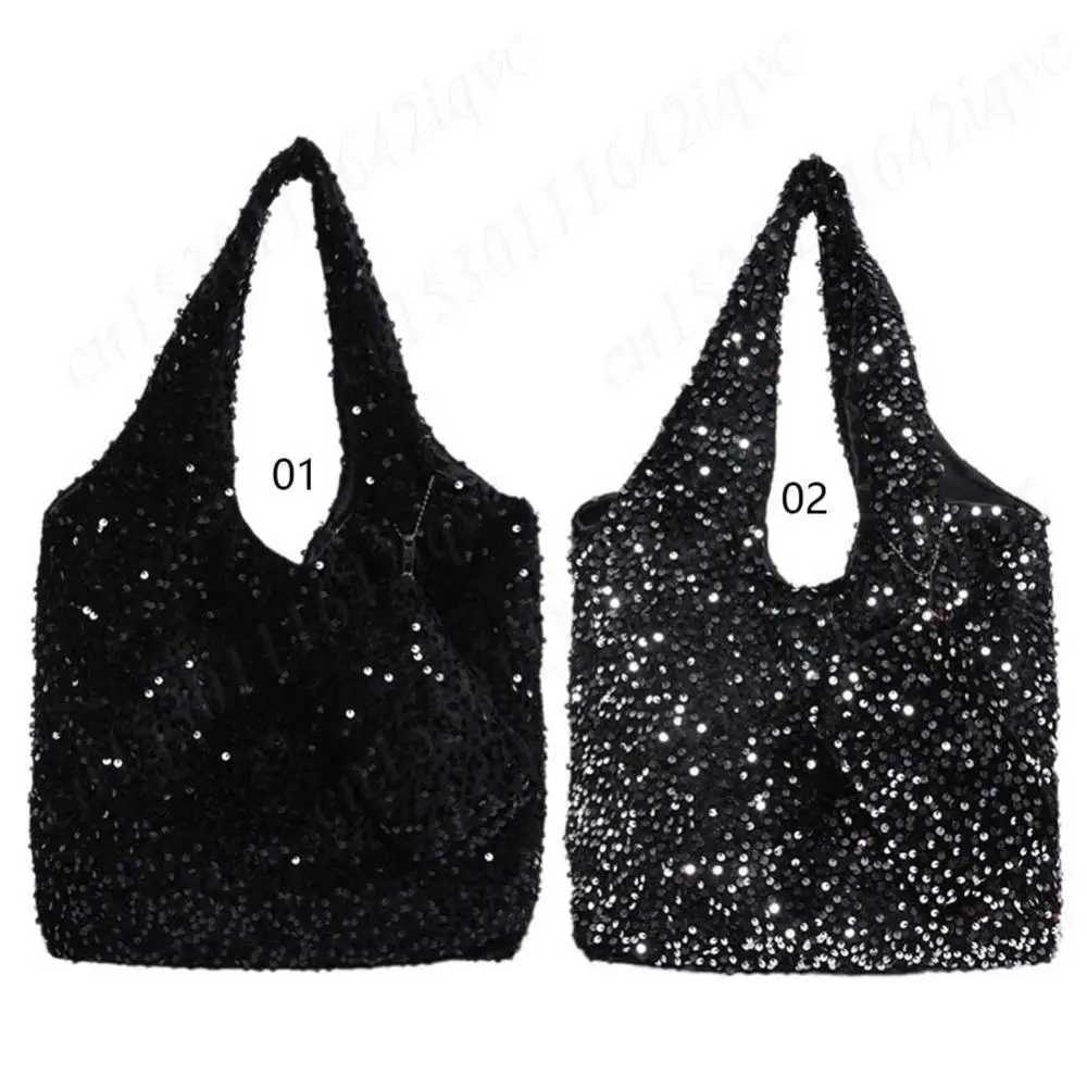New Arrival Tote Bag for Women Sequin Hobo Bag Slouchy Trendy Underarm Bag for Work Travel Shopping T250227