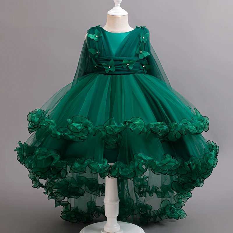 Girl's Dresses Girls Party Princess Dress Kids Girl Tailing Dresses For Wedding Birthday Ceremony Baby Girl Gown Y2502279VEU
