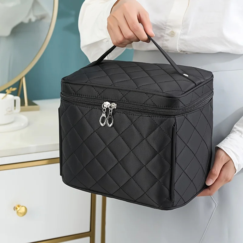 Ship from US Cosmetic Bag Case High Capacity Makeup Waterproof Quality Foldable Travel Organizer Beautician Pouch 250227FBB